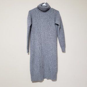 J.Crew Gray Turtleneck Wool Sweater Dress